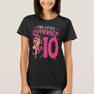 T-shirt Gymnaste de 10 ans 10e anniversaire Tumbling Gymna