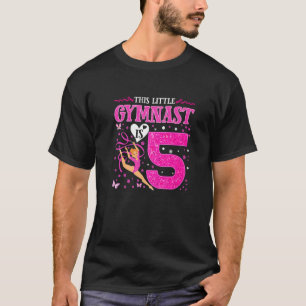 T-shirt Gymnaste de 5 ans 5e anniversaire Tumbling Gymnast