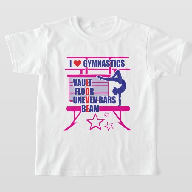 T-shirt Gymnaste's - I Love Gymnastique (Poser)