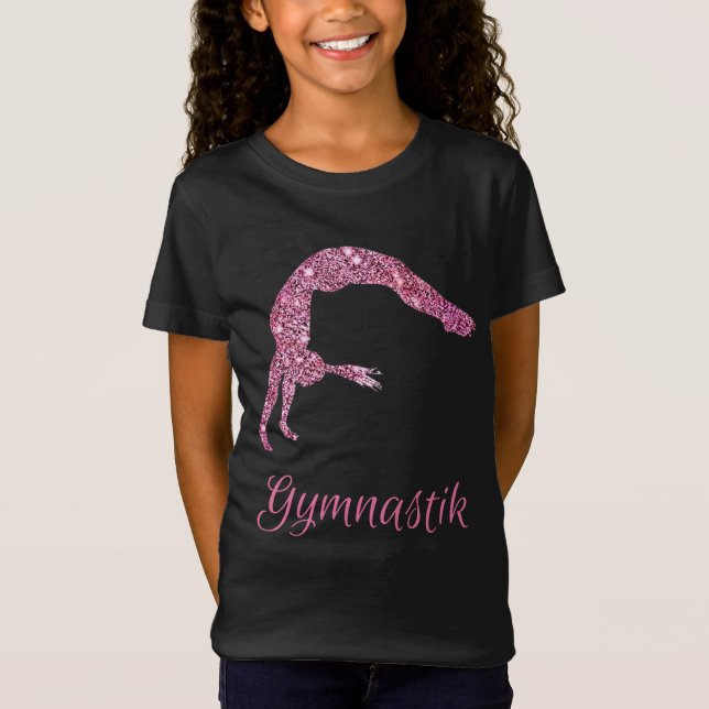T-shirt Gymnastik (allemand) rose Shimmer (Devant)