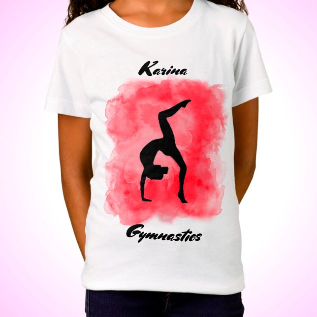 T-Shirt Gymnastique Aquarelle Splash Personnalisé (Créateur téléchargé)
