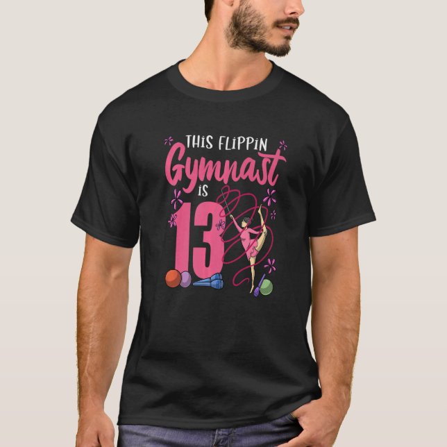 T-shirt Gymnastique Ce Gymnaste Flippin Est 13 Bir Gymnati (Devant)
