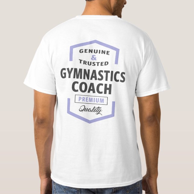 T-shirt Gymnastique Coach Logo Cadeaux. (Dos)