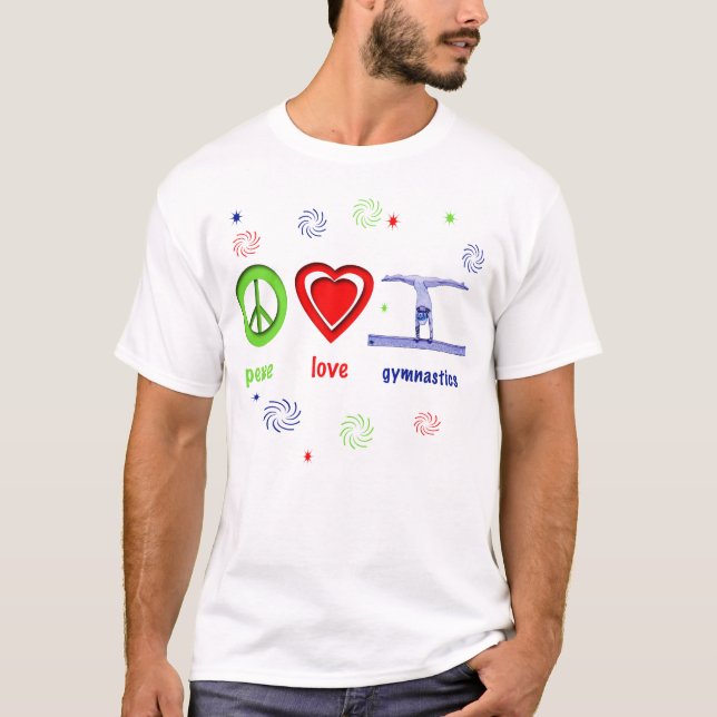 T-shirt Gymnastique d'amour de paix (Devant)