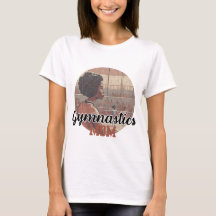 Gymnastique de style rétro Maman Tee 1