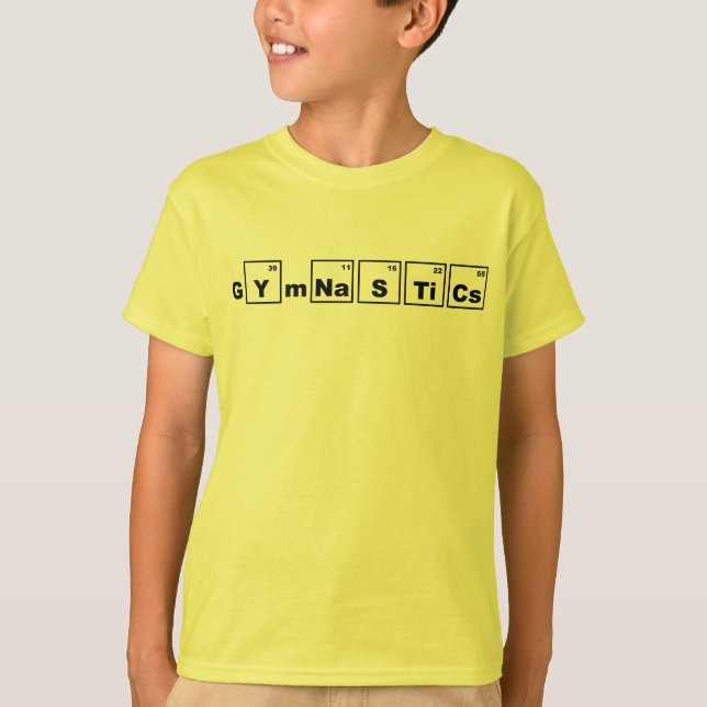 T-shirt Gymnastique de Tableau périodique (Devant)
