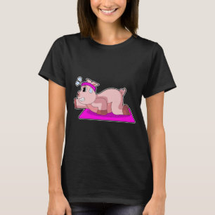 T-shirt Gymnastique de yoga de porc