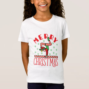 T-Shirt Gymnastique Elfe de Noël sur poutre
