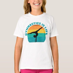T-shirt Gymnastique est la vie belle Sunset Gymnaste Turqu