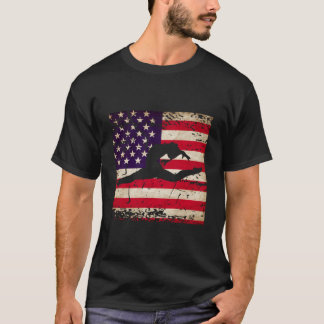 T-shirt Gymnastique Féminine Drapeau Américain Usa