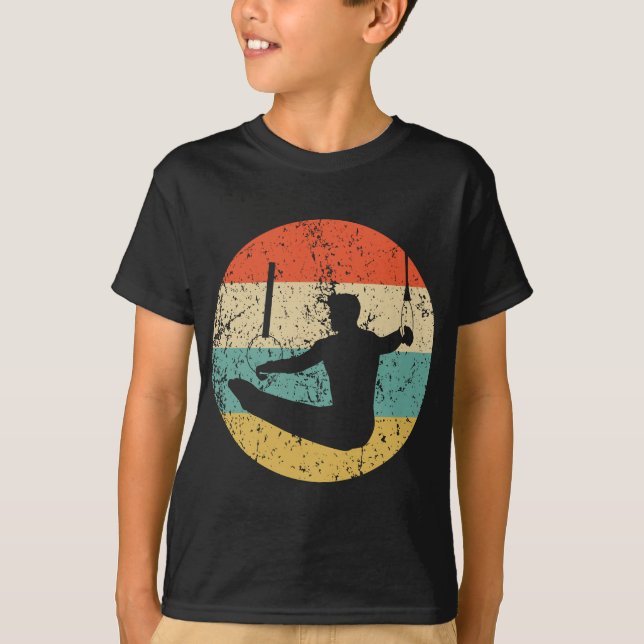 T-shirt Gymnastique - Gymnaste rétro Vintage (Devant)
