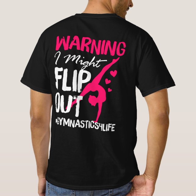 T-shirt Gymnastique pour les filles - Avertissement Je pou (Dos)