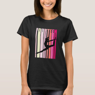 T-shirt Gymnastique rétro féminine 14ème 14 quatorzième an