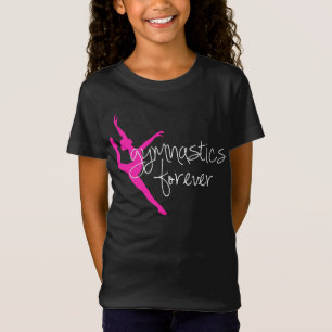 T-Shirt Gymnastique rose de silhouette pour toujours