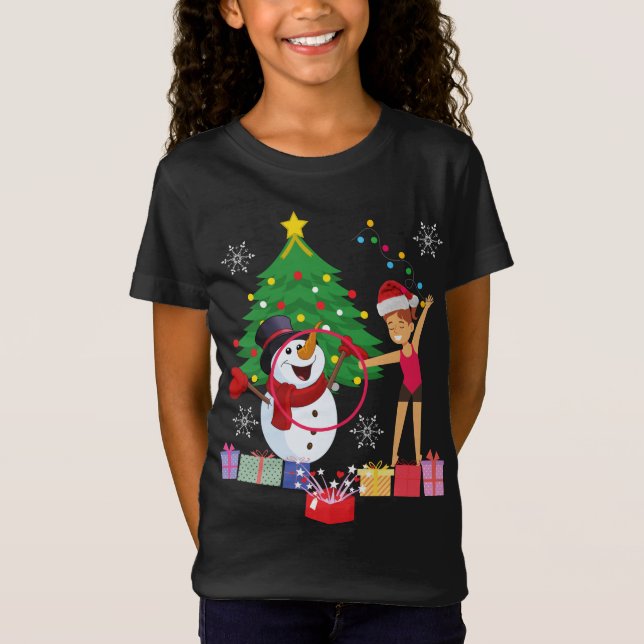 T-Shirt Gymnastique rythmique Célébration de Noël (Devant)
