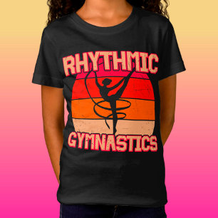 T-Shirt Gymnastique rythmique dérangée orange et rouge