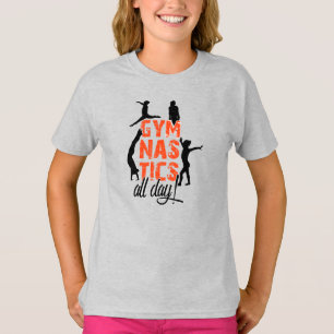 T-shirt Gymnastique toute la journée ! dans l'orange