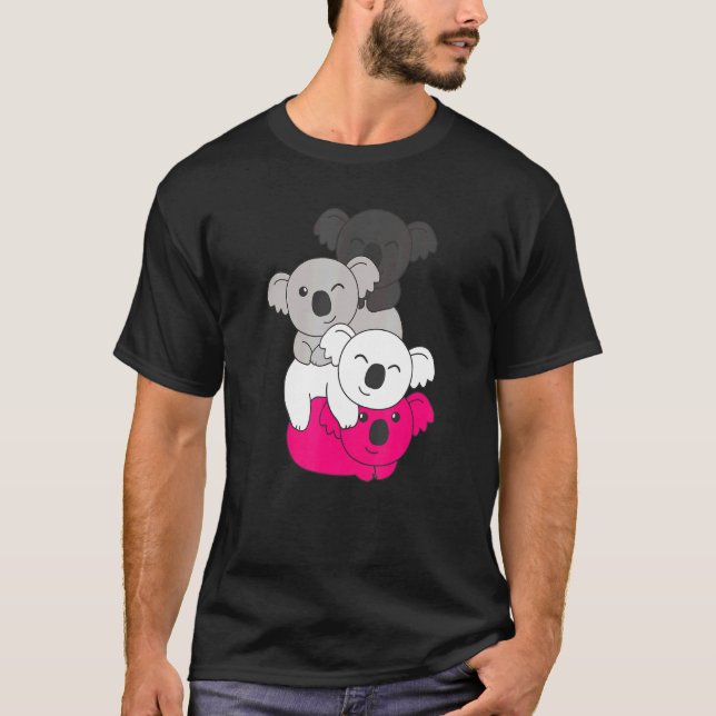 T-shirt Gynephilia Drapeau Fierté Lgbtq Koalas Gynephilia (Devant)