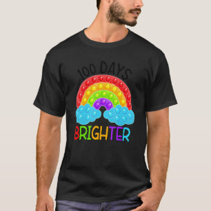 T-shirt Gzbg Rainbow Pop It 100 Jours Plus Brighter Fidget