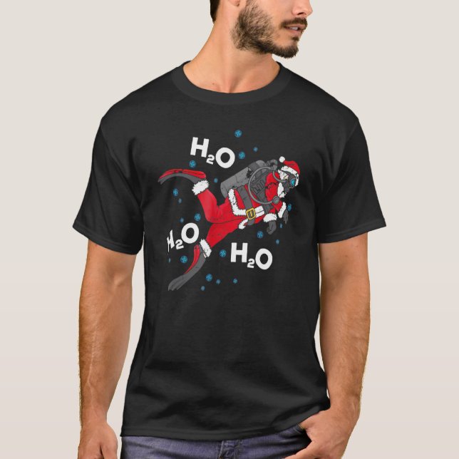 T-shirt H2o H2o H2o H2o Pun Scuba plongée (Devant)