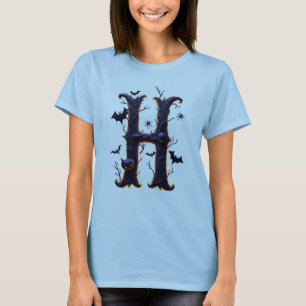 T-shirt H de Halloween qui brille dans le noir