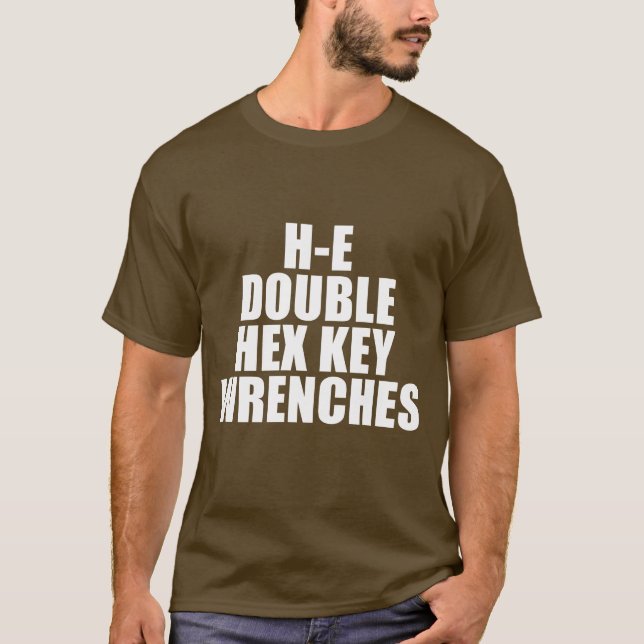 T-shirt H-E Double clé hexagonale Enfer (Devant)