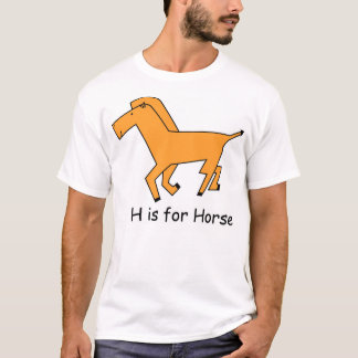T-shirt H est pour le cheval
