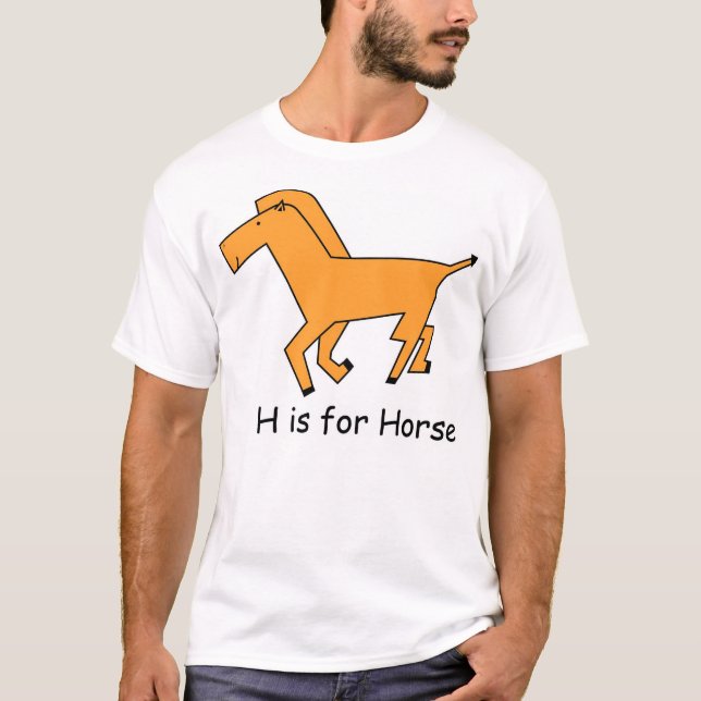 T-shirt H est pour le cheval (Devant)