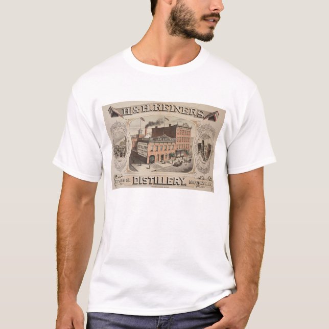 T-shirt H. & H. Reiners Distillery Building À Brooklyn, Ny (Devant)