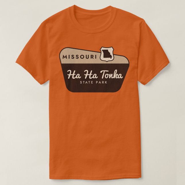 T-shirt Ha Ha Tonka State Park Affiche de bienvenue Missou (Design devant)