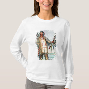 T-shirt Ha-Na-Tah-Muah indien de Mandan, chef de loup