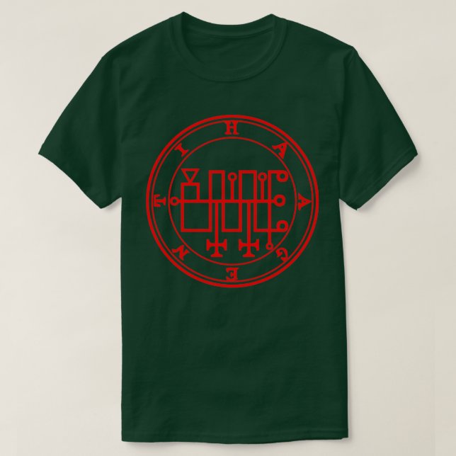 T-shirt Haagenti Ars Goetia Sigil Red (Design devant)