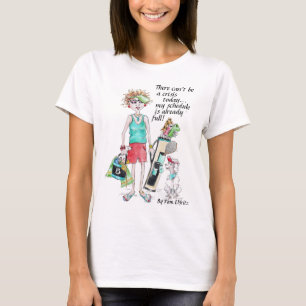 T-shirt Habillé pour le golf, inquiet de la crise