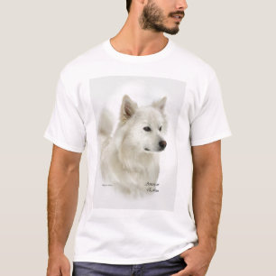 T-shirt Habillement américain d'art de chien esquimau