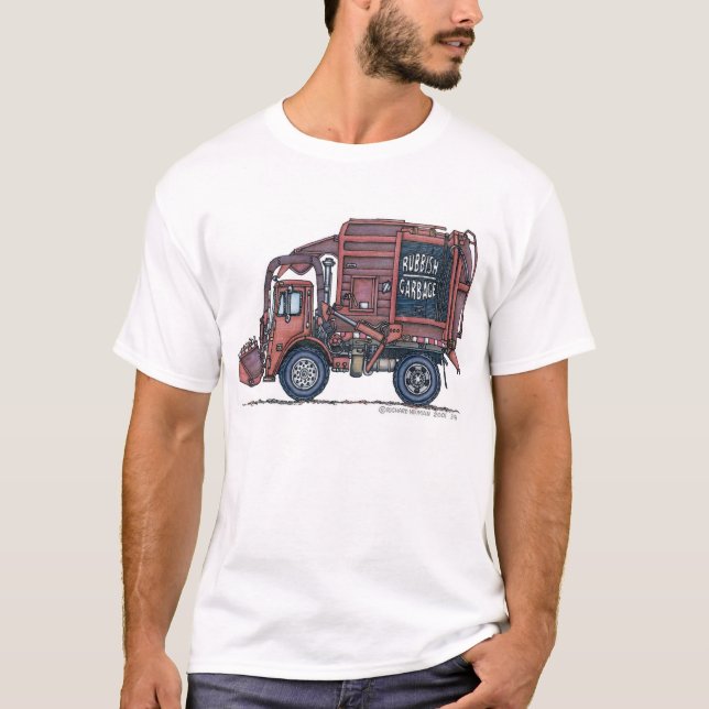 T-shirt Habillement arrière de chargeur de camion à (Devant)