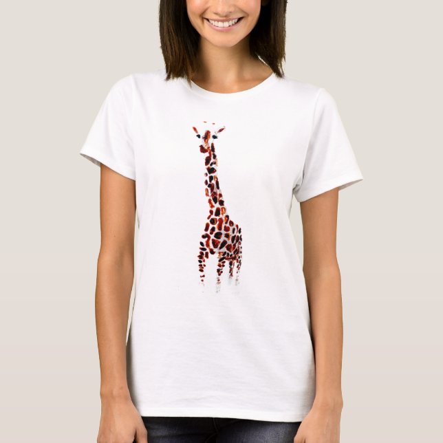 T-shirt Habillement d'art de faune de girafe (Devant)