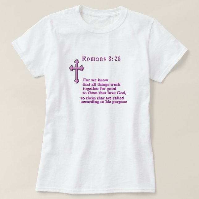 T-shirt Habillement de chrétien de 8h28 de Romains (Design devant)