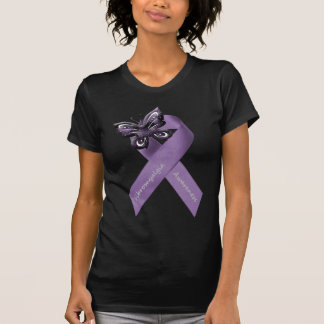 T-shirt Habillement de ruban de papillon de fibromyalgie