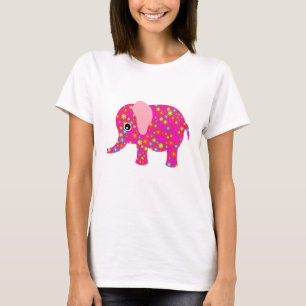 T-shirt Habillement floral rose d'éléphant