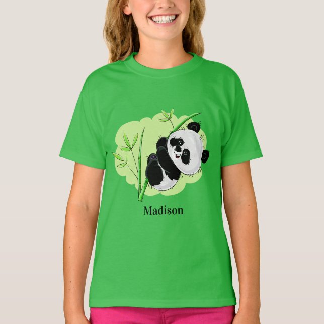 T-shirt Habillement nommé fait sur commande de panda (Devant)