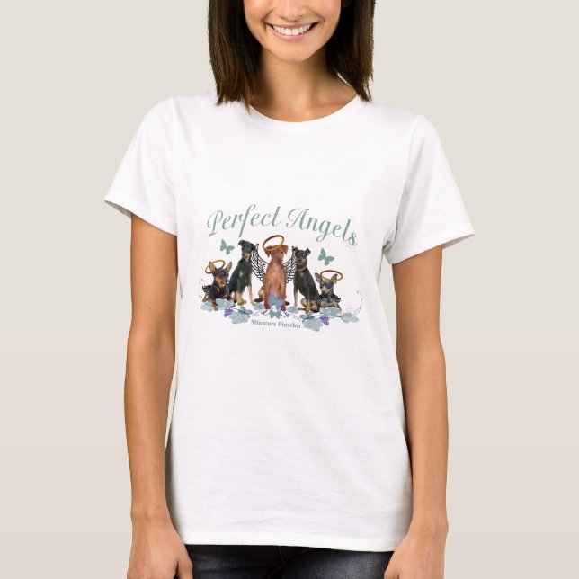 T-shirt Habillement parfait d'ange de Pinscher miniature (Devant)