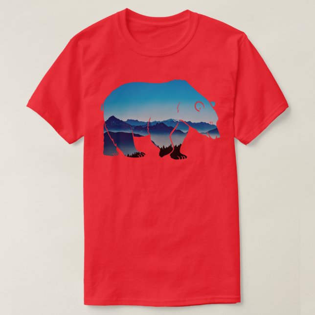 T-shirt Habitants de la forêt Ours forestier Nature animal (Design devant)