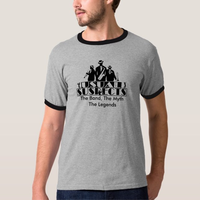 T-shirt habituel de la sonnerie d'hommes de bande (Devant)