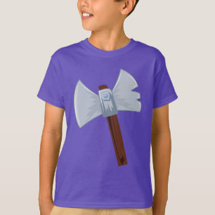 T-shirt Hache viking de dessin animé
