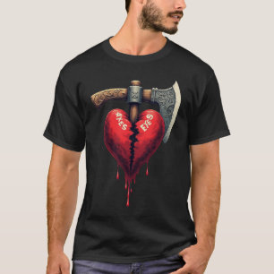 T-shirt Haches de cœur brisé Exes - Fin de l'amour