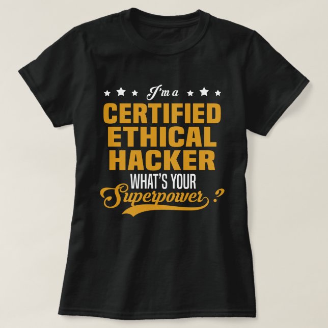T-shirt Hacker éthique certifié (Design devant)