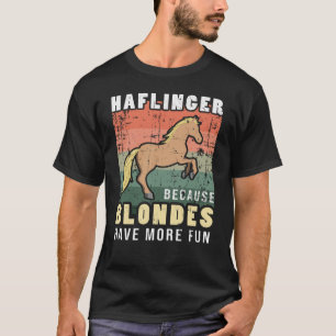 T-shirt Haflinger, cheval à cheval Blond