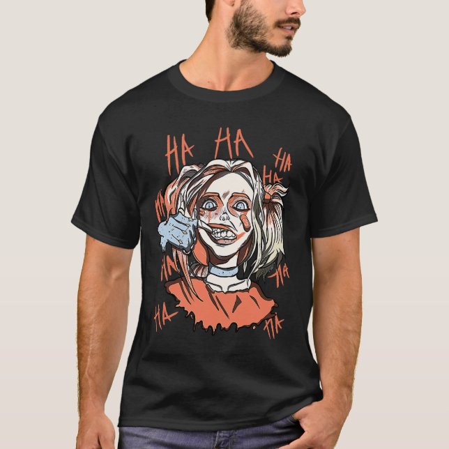 T-shirt Haha Girl Crimson Bliss 5s Matching (Devant)