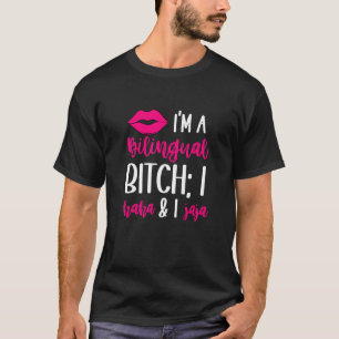 T-shirt Haha Jaja Bilingue Latina Anglais Espagnol