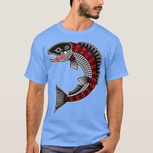 T-shirt Haida Saumon Amérindien Indige